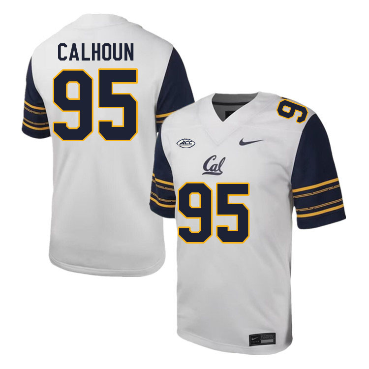 Men #95 Akili Calhoun California Golden Bears ACC Conference College Football Jerseys Stitched Sale-